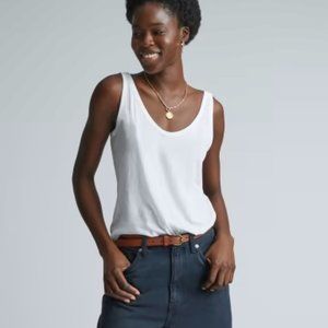NWT White Everlane Air Cami relaxed fit tank top (medium)